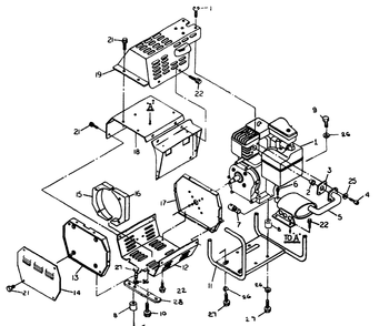 Sheet Metal No. 65132 Diagram and Parts List for 8750-1-G2450  Briggs and Stratton Generator
